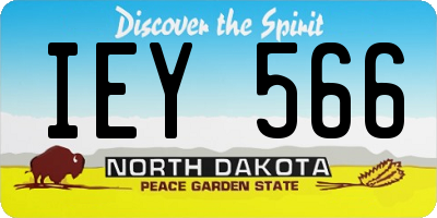 ND license plate IEY566