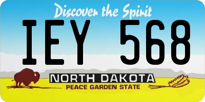 ND license plate IEY568