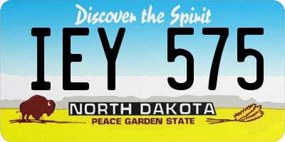 ND license plate IEY575