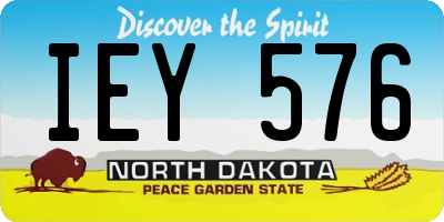 ND license plate IEY576