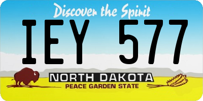 ND license plate IEY577