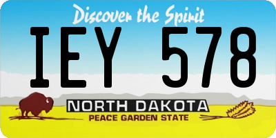 ND license plate IEY578