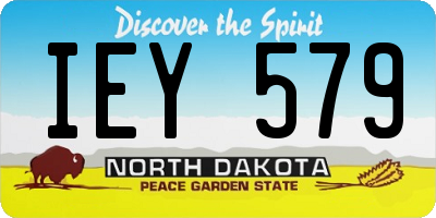 ND license plate IEY579