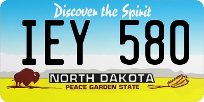 ND license plate IEY580