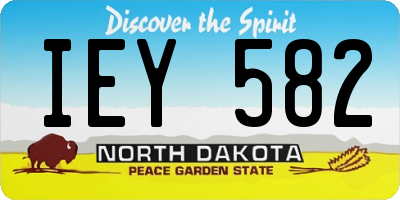ND license plate IEY582