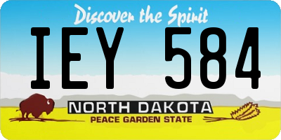 ND license plate IEY584