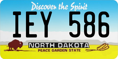 ND license plate IEY586