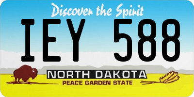 ND license plate IEY588