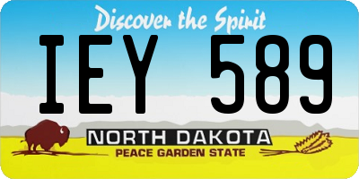 ND license plate IEY589