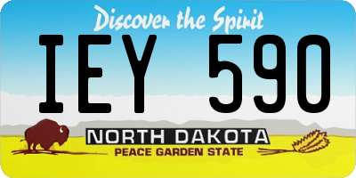 ND license plate IEY590