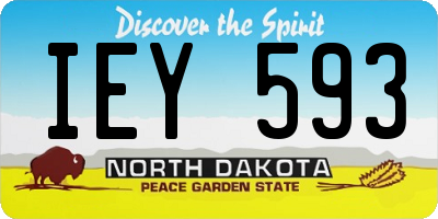 ND license plate IEY593