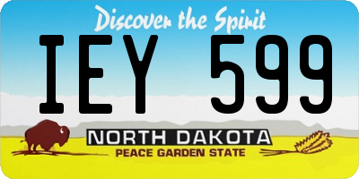ND license plate IEY599
