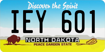 ND license plate IEY601