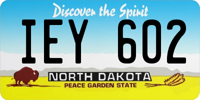 ND license plate IEY602