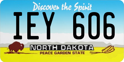 ND license plate IEY606