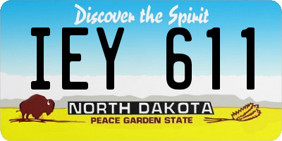 ND license plate IEY611
