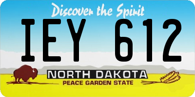 ND license plate IEY612