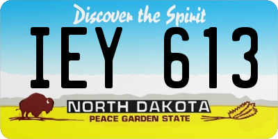 ND license plate IEY613