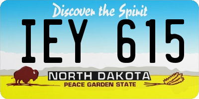 ND license plate IEY615
