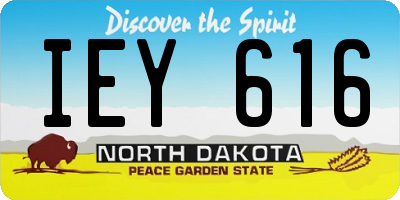 ND license plate IEY616