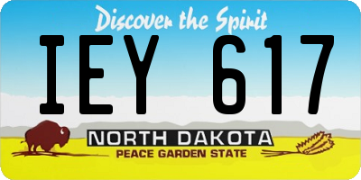 ND license plate IEY617