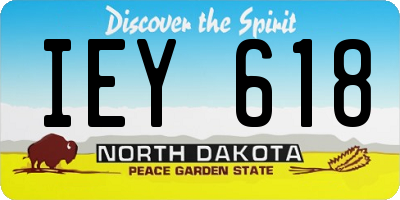 ND license plate IEY618