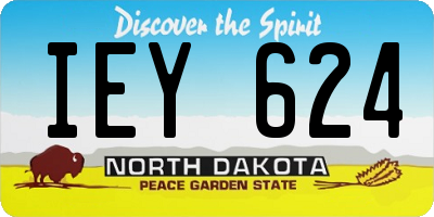 ND license plate IEY624