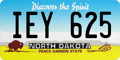 ND license plate IEY625