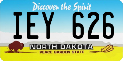 ND license plate IEY626