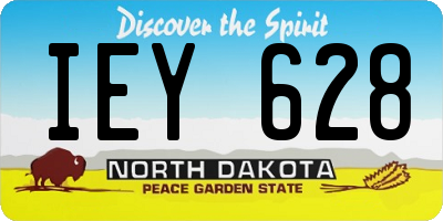 ND license plate IEY628