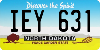 ND license plate IEY631