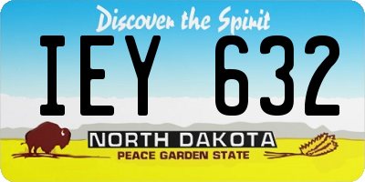 ND license plate IEY632