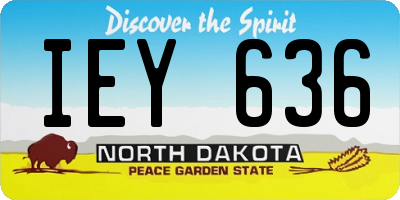 ND license plate IEY636