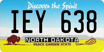 ND license plate IEY638
