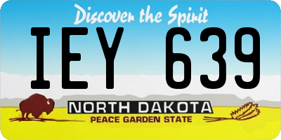ND license plate IEY639
