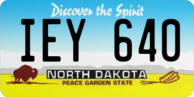 ND license plate IEY640