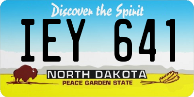 ND license plate IEY641