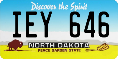 ND license plate IEY646