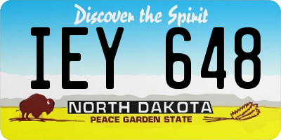 ND license plate IEY648
