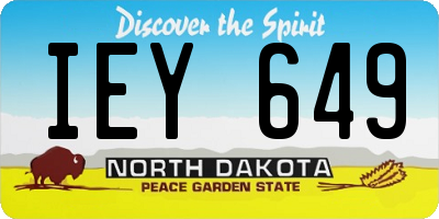 ND license plate IEY649
