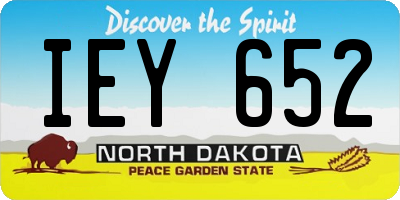 ND license plate IEY652