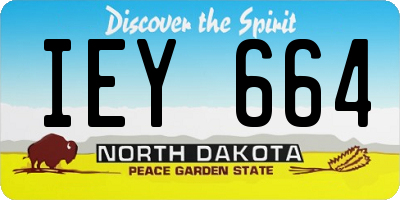 ND license plate IEY664