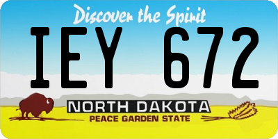ND license plate IEY672
