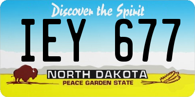 ND license plate IEY677