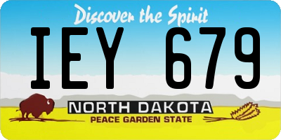 ND license plate IEY679