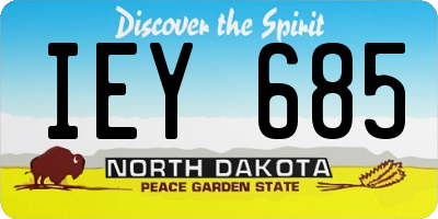 ND license plate IEY685