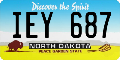 ND license plate IEY687
