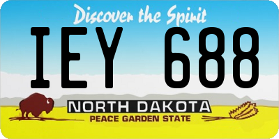 ND license plate IEY688