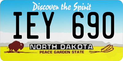 ND license plate IEY690