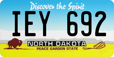 ND license plate IEY692